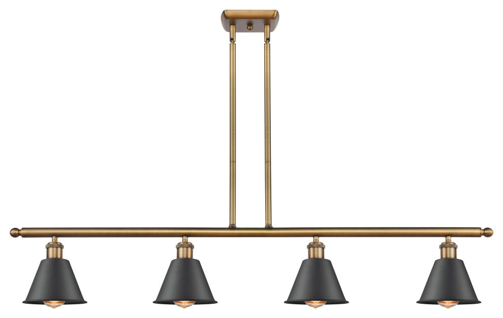 Innovations 516-4I-BB-M8-BK-LED 4-Light Island Light, Brushed Brass