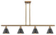 Innovations 516-4I-BB-M8-BK-LED 4-Light Island Light, Brushed Brass
