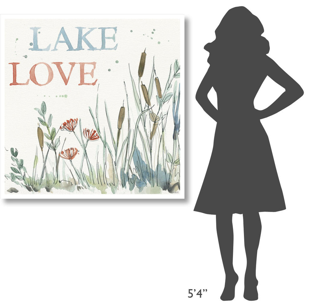 "Lakehouse VI Red" Digital Paper Print by Anne Tavoletti, 42"x42"