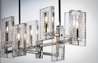 Maxim 38015 Suave 8 Light 34" Linear Chandelier - Polished Nickel