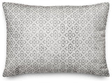 Faded Gray Pattern Spun Poly Pillow, 14"x20"