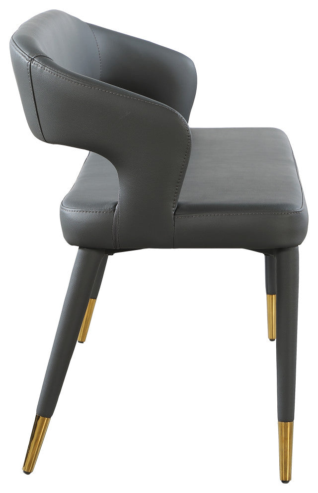 Destiny Upholstered Bench, Gray, Vegan Leather