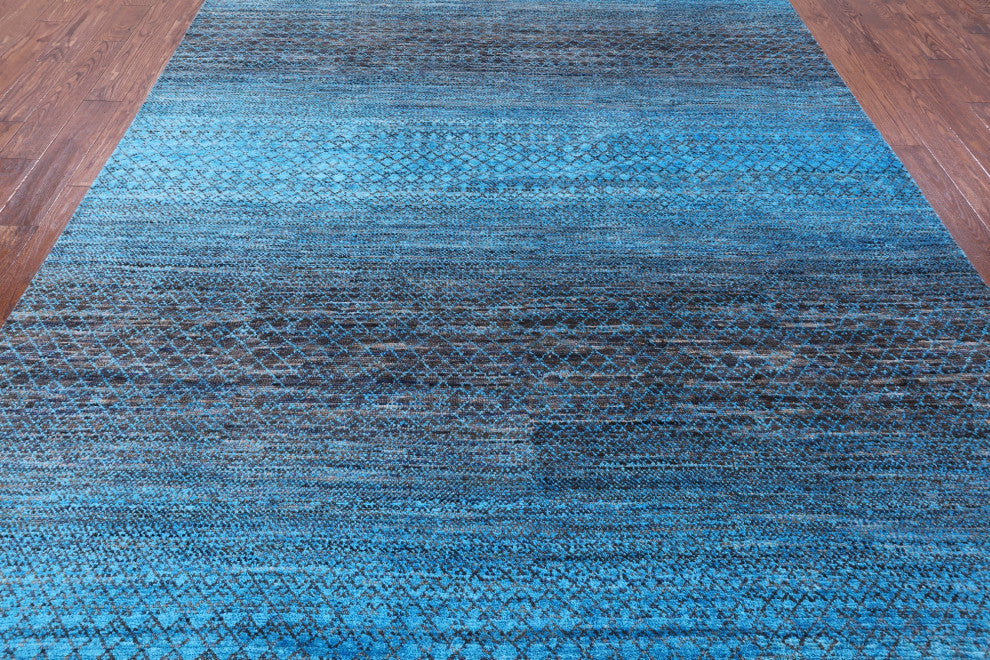 Wool & Silk Savannah Grass Hand Knotted Rug 8' 1" X 10' 2" - Q15449
