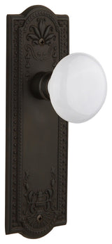 Meadows Plate Passage Door Knob, Oil-Rubbed Bronze