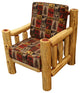 Red Cedar Log Santa Fe Chair, Fairbanks Red