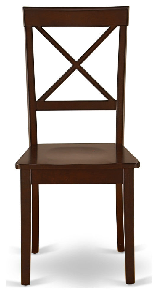 5 Pc Dining Set, 1 Drop Leaves Table, 4 Mahogany Chairs, Mahogany