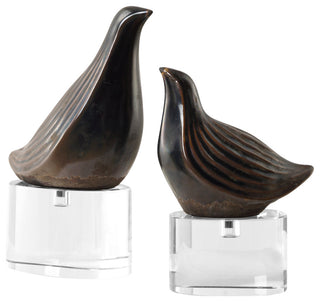 Uttermost Nesting Bird Gray Sculptures, Set of 2