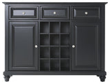 Cambridge Buffet Server / Sideboard Cabinet With Wine Storage, Black