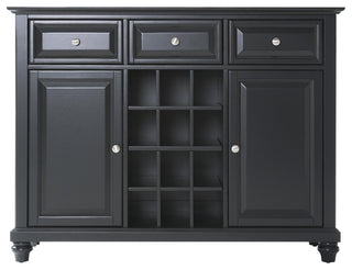 Cambridge Buffet Server / Sideboard Cabinet With Wine Storage, Black