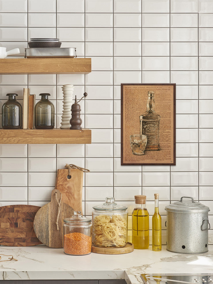 "Vintage Whiskey" Framed Painting Print, 20"x30"