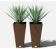 Midland Tall Square Planter, Espresso, 26'', 2 Pack