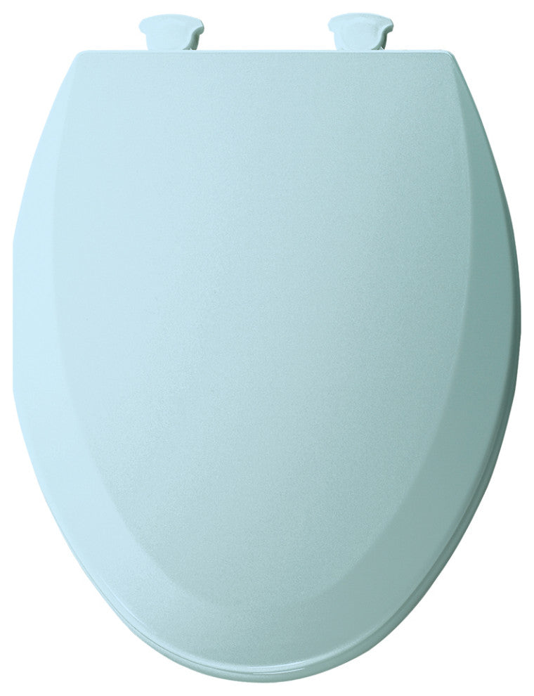 Bemis Round Enameled Wood Toilet Seat, Dresden Blue