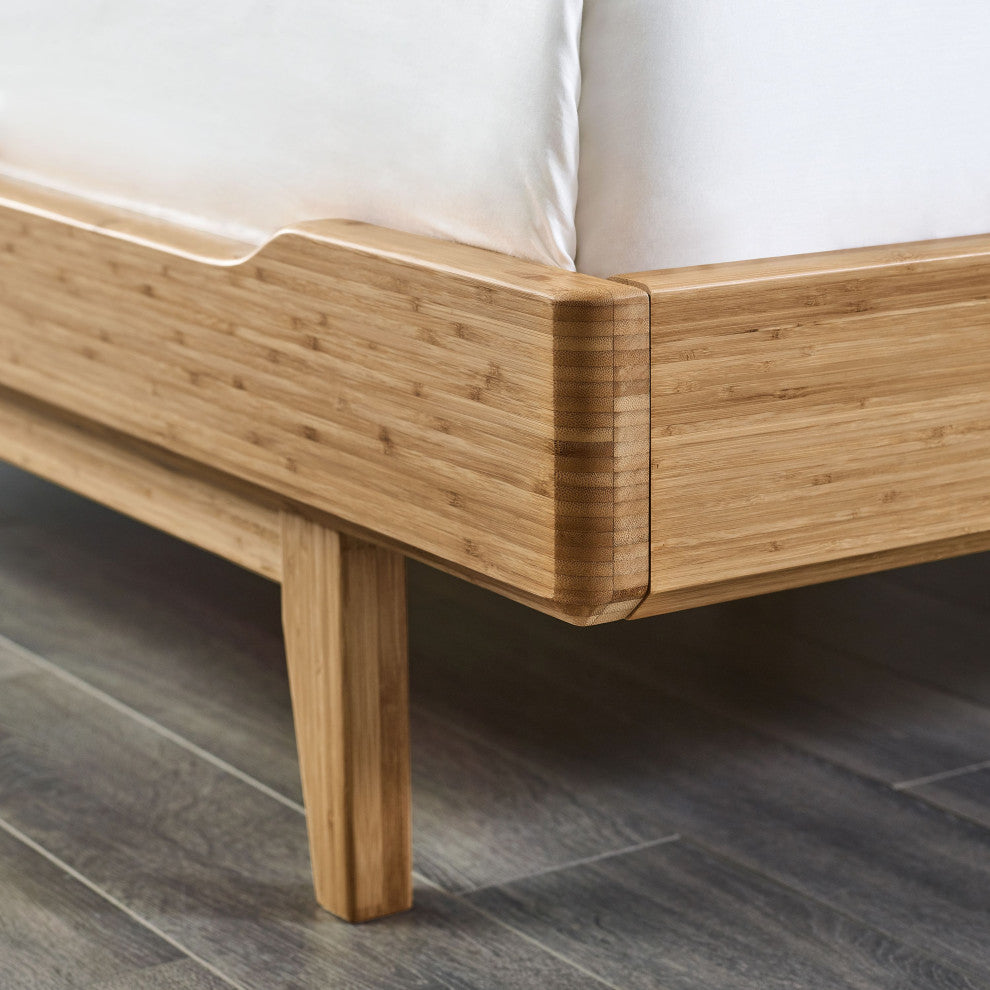 Currant Platform Bed, Caramelized, Queen