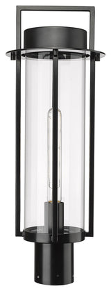 1 Light 8 in. Powder Coated Black Outdoor