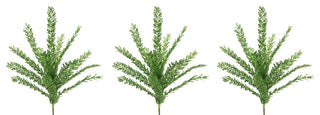 23"H Glitter Filigree Leaf Spray Christmas Decor, Green