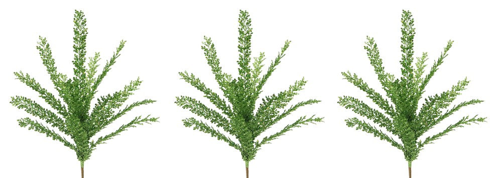 23"H Glitter Filigree Leaf Spray Christmas Decor, Green