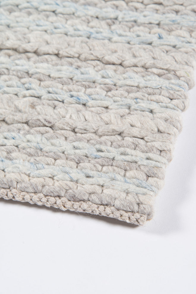 Momeni Andes Wool and Viscose Hand Woven Light Gray Runner 2'3"x8'
