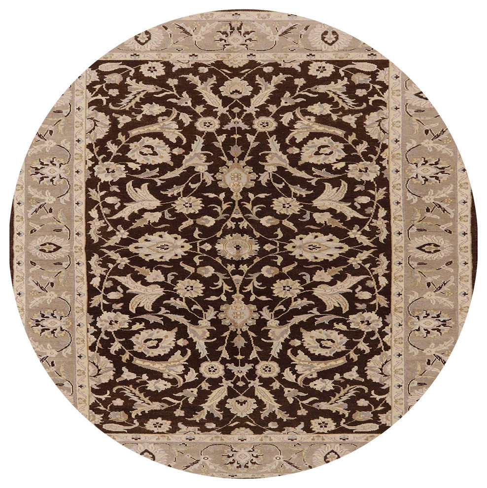 Ahgly Company Indoor Round Mid-Century Modern Area Rugs, 7' Round