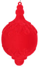 Vickerman Mt196203D 4" Red Flocked Drop Finial Ornament 3 Per Bag