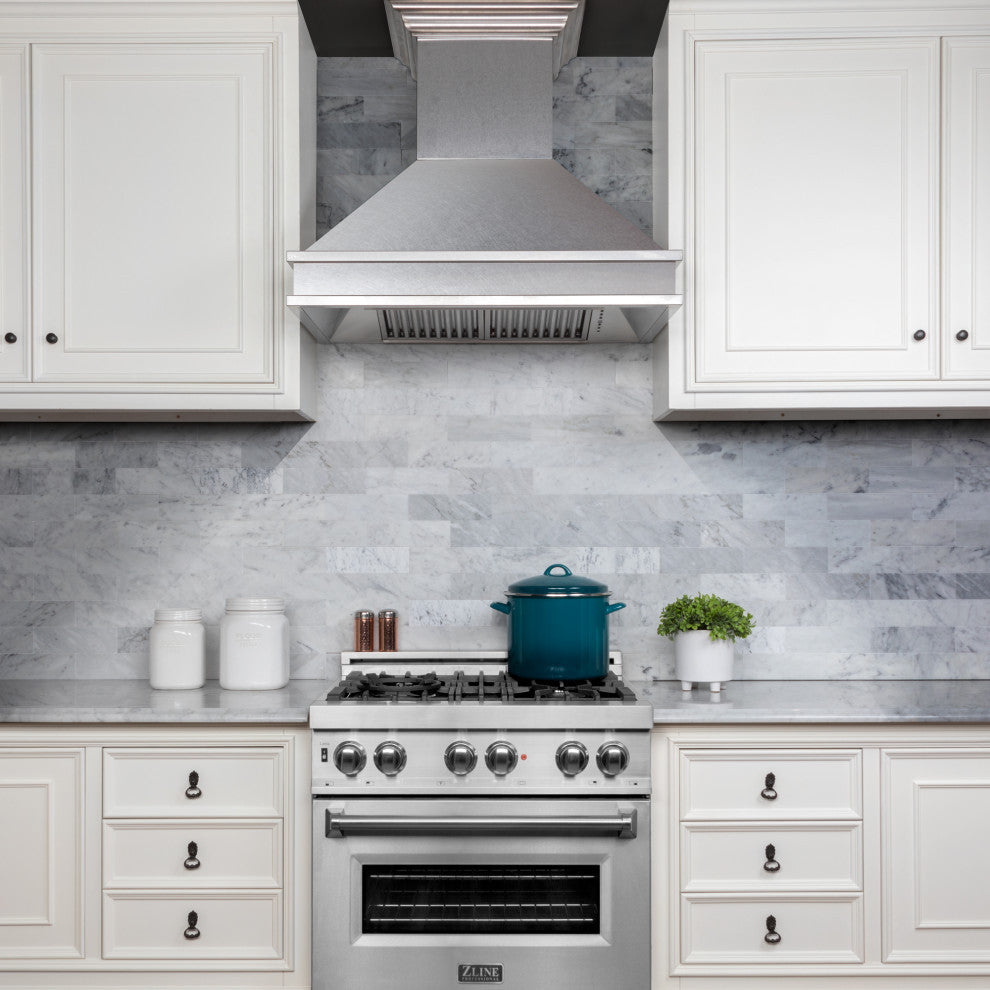ZLINE 30" Wall Mount Range Hood, DuraSnow Stainless Steel, 8656S-30