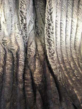 Chocolate Brown Ivory Faux Fur Luxury Throw