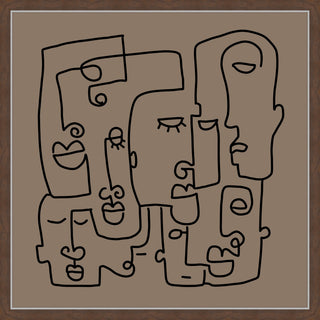 "Puzzled" Framed Painting Print, 12x12