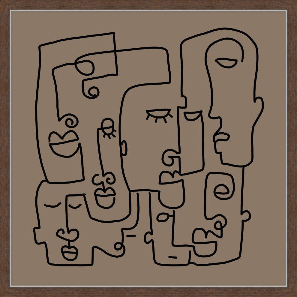 "Puzzled" Framed Painting Print, 12x12