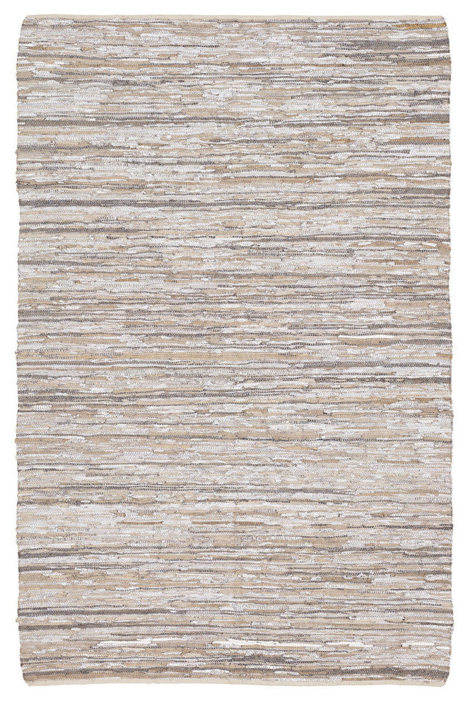 Jazz Contemporary Area Rug, Silver and Tan, 2'6x7'6 Runner