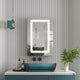 Recessed/Surface Mount LED Medicine Cabinet Mirror with Defogger, 20"x30" Right Hinge