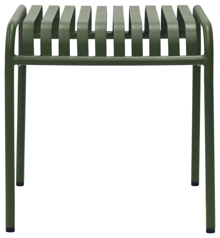 Enid Outdoor Side Table, Dark Green