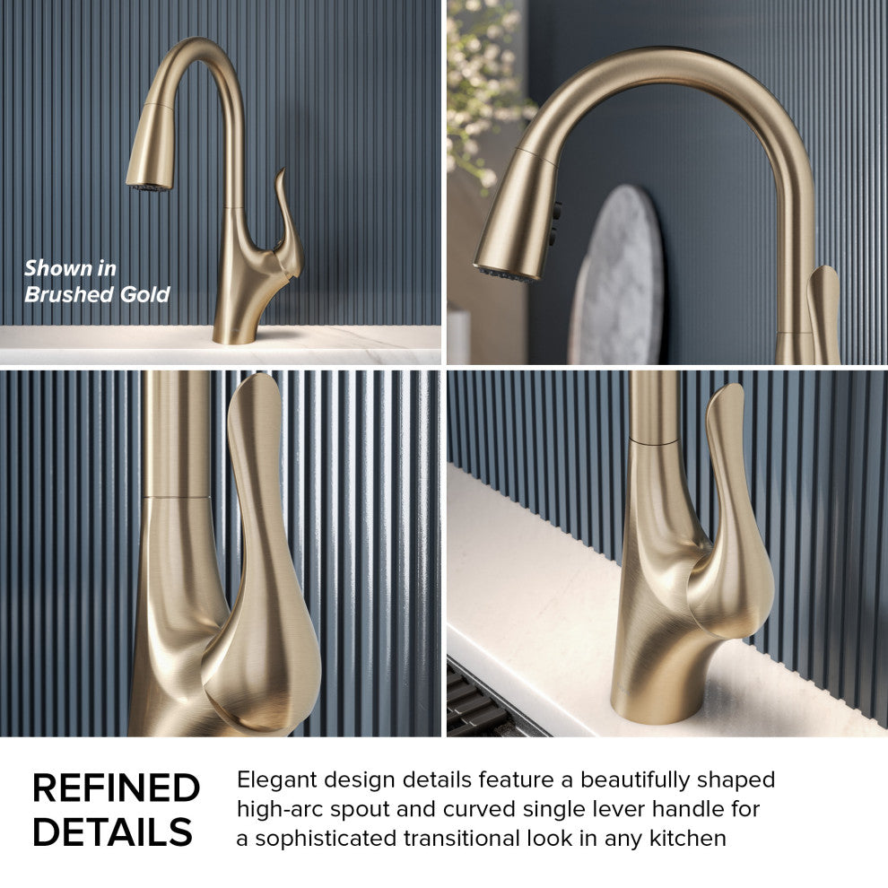 Merlin Pull-Down 1-Hole Kitchen Faucet Matte Black