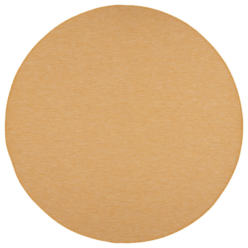 Nourison Positano Contemporary Area Rug, Yellow, 8'xround