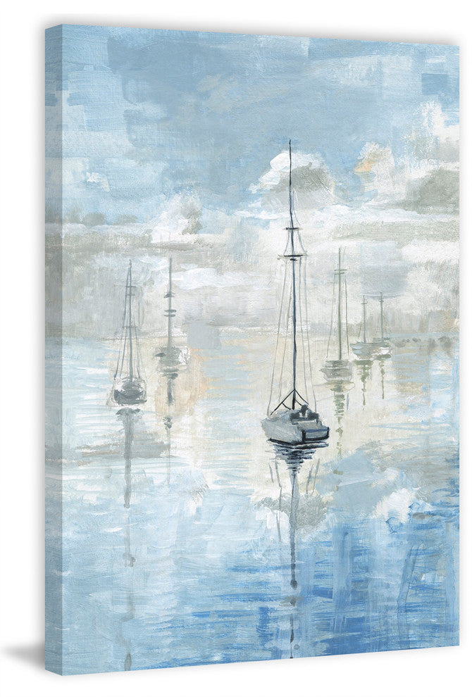 "Calm Clouds" Painting Print on Wrapped Canvas, 12"x18"