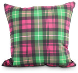 Tartan Plaid Red Holiday Print Decorative Outdoor Throw Pillow, 20"
