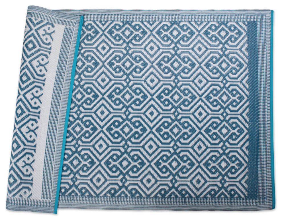 Blue Moroccan Outdoor Rug 4X6 Ft