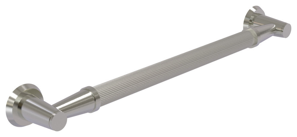 16" Reeded Grab Bar, Satin Nickel