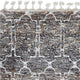 5' X 8' Mocha Geometric Abstract Trellis Indoor Area Rug With Fringe