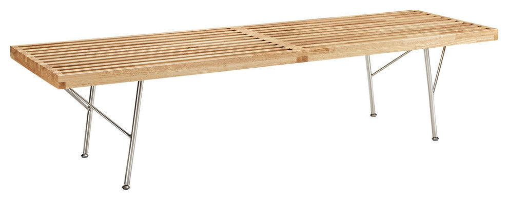 Modern Contemporary Living Room Medium Wood Bench Natural