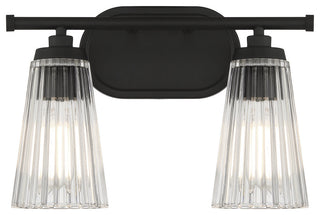 Chantilly 2-Light Bathroom Vanity Light, Matte Black