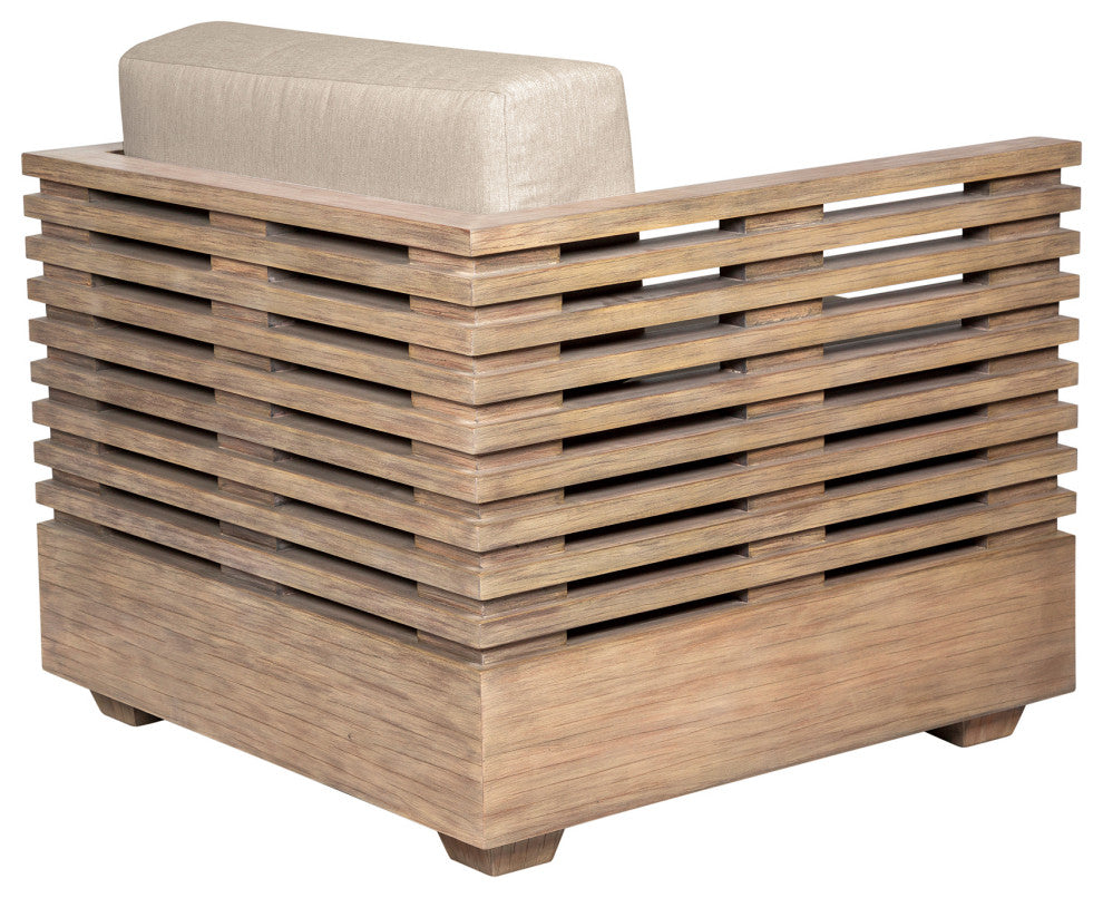 Vivid Outdoor Patio 4-Piece Conversation Set Taupe Olefin Cushions