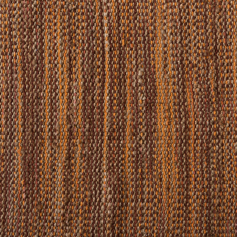 Michigan Modern Rust Handwoven Hemp Blend Area Rug
