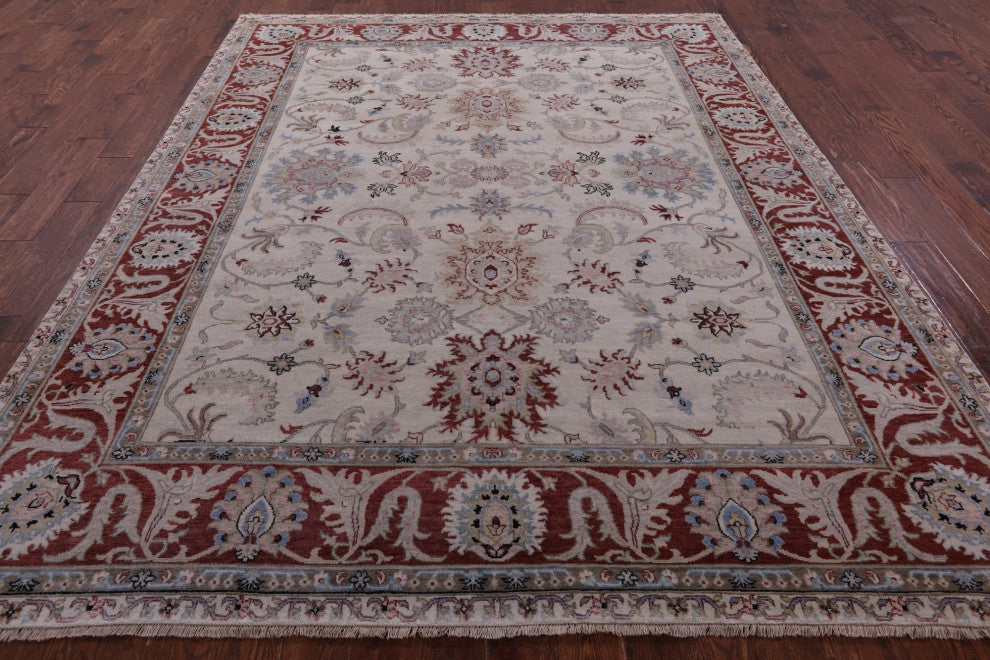 8' 1" X 10' 1" Persian Tabriz Handmade Wool Rug - Q16035