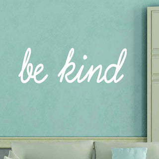 VWAQ Be Kind Wall Decal Inspirational Quotes, White, 7"x22"