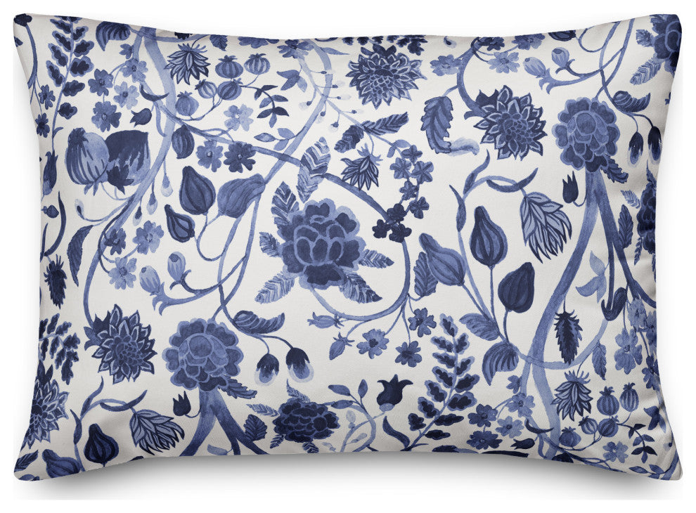 Watercolor Floral 14x20 Spun Poly Pillow