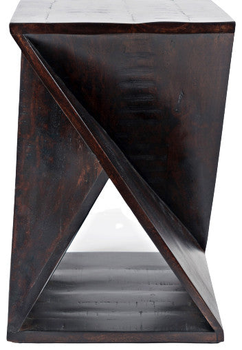 Global Archive Solid Mango Hardwood Modern Angled Jasper Table