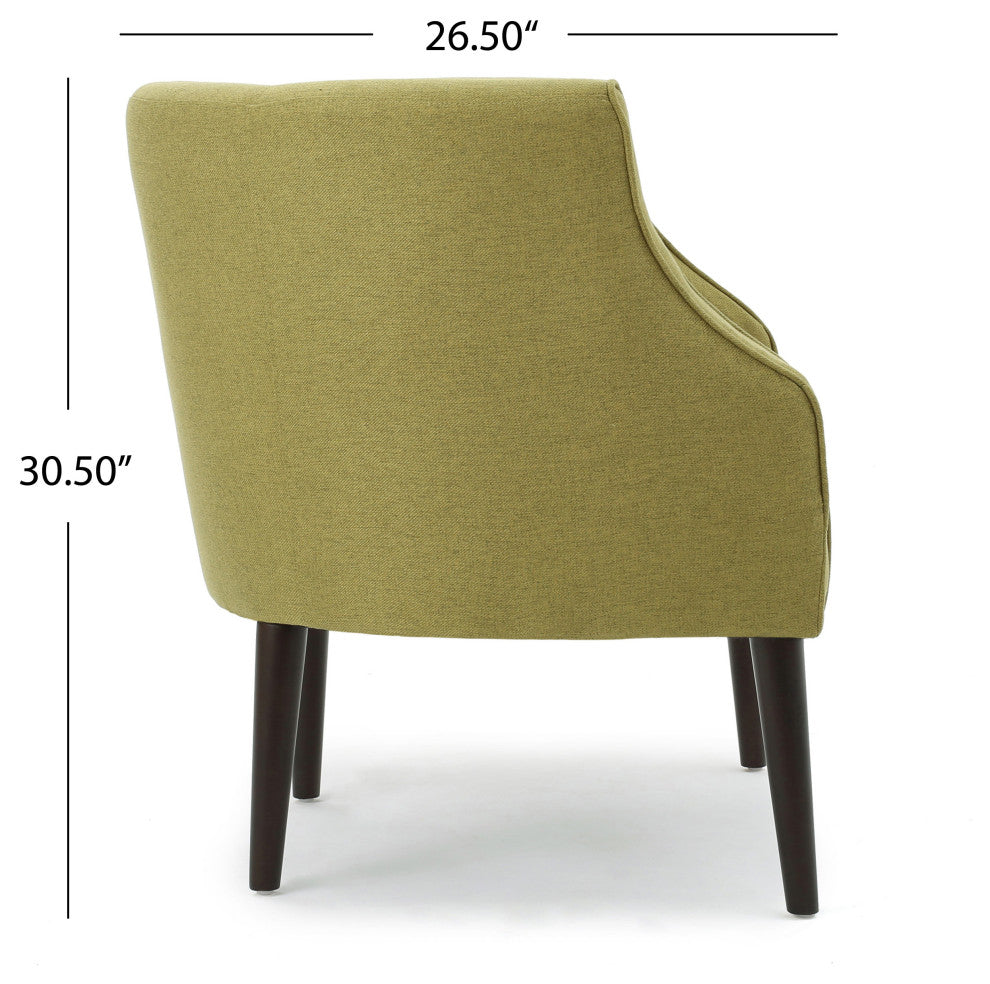 GDF Studio Davidson Tub Design Upholstered Accent Chair, Green