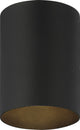 1-Light Black Exterior Flush Mount