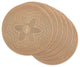 Stone Floral Pp Woven Round Placemat, Set Of 6