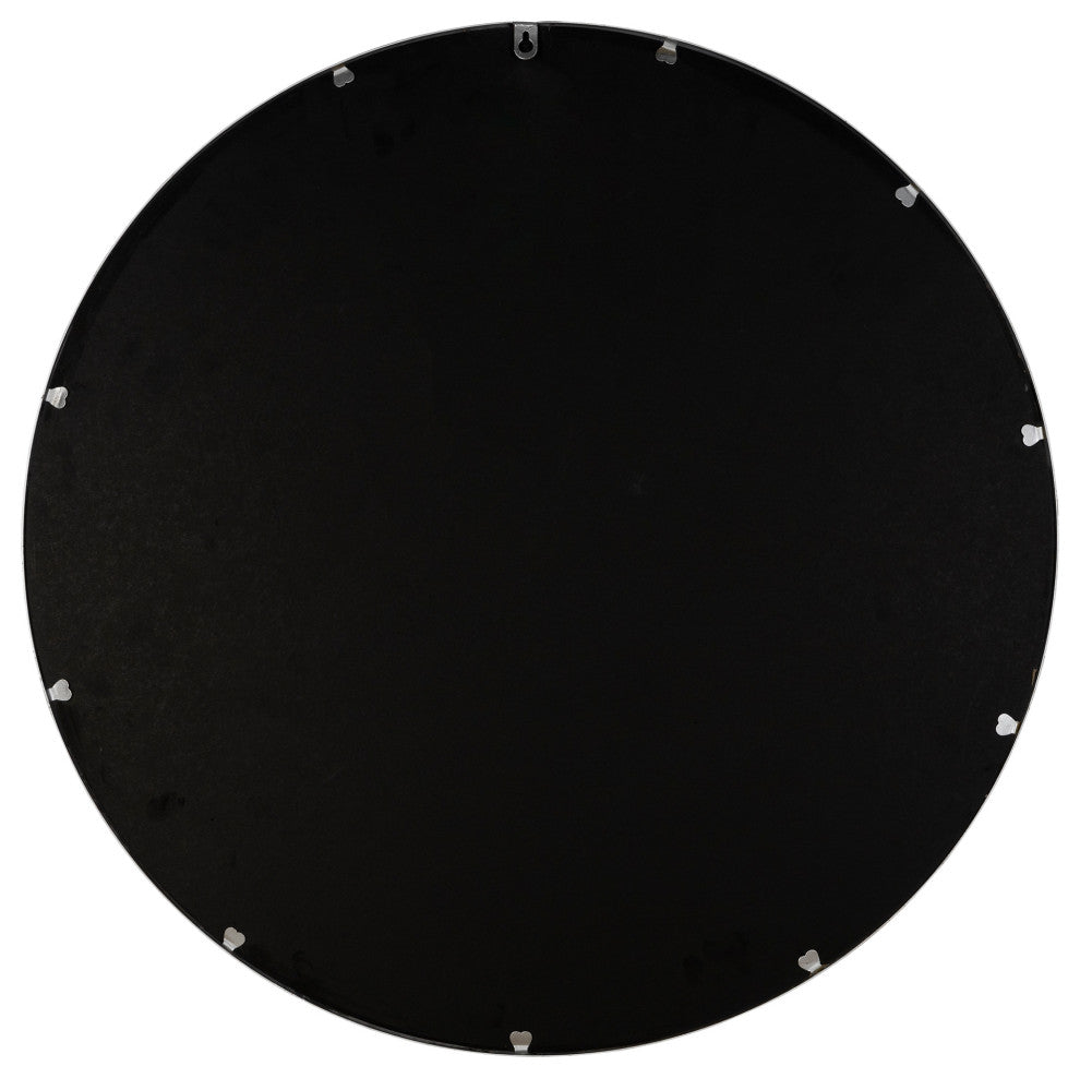 Minimalist Silver Round Wall Mirror