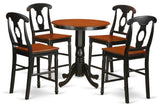 5-Piece Dining Counter Height Set, High Top Table And 4 Dining Chairs